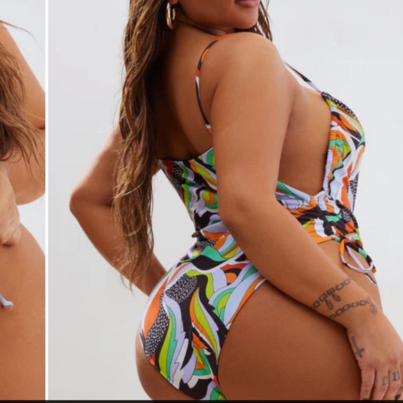 Bundle Colorful Swirl One-Piece Swimsuits - Picture 2 of 9